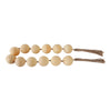 Decorative Swirled Beaded Garland with Jute Tassels | 40" Ivory Tone