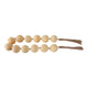 Decorative Swirled Beaded Garland with Jute Tassels | 40" Ivory Tone