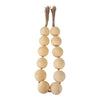 Decorative Swirled Beaded Garland with Jute Tassels | 40" Ivory Tone