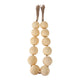 Decorative Swirled Beaded Garland with Jute Tassels | 40" Ivory Tone