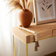 Cylinder Garland | Ivory Resin Beads & Brown Jute Rope Tassels | 38"