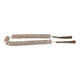 Cylinder Garland | Ivory Resin Beads & Brown Jute Rope Tassels | 38"