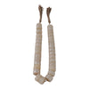 Cylinder Garland | Ivory Resin Beads & Brown Jute Rope Tassels | 38"