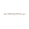 Cylinder Garland | Ivory Resin Beads & Brown Jute Rope Tassels | 38"