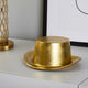 Decorative Sculptural Hat Accent | Metallic Gold Aluminum | 8"