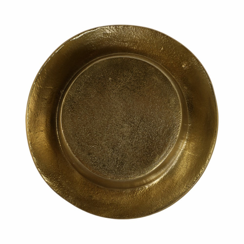 Decorative Sculptural Hat Accent | Metallic Gold Aluminum | 8"