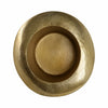 Decorative Sculptural Hat Accent | Metallic Gold Aluminum | 8"