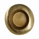 Decorative Sculptural Hat Accent | Metallic Gold Aluminum | 8"