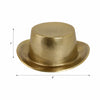 Decorative Sculptural Hat Accent | Metallic Gold Aluminum | 8"