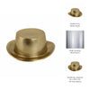 Decorative Sculptural Hat Accent | Metallic Gold Aluminum | 8"