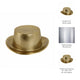Decorative Sculptural Hat Accent | Metallic Gold Aluminum | 8"