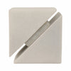 4" Slant Cut Geometric Cube Tabletop Decor Accent | White Marble