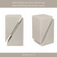 4" Slant Cut Geometric Cube Tabletop Decor Accent | White Marble