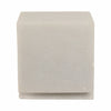 4" Slant Cut Geometric Cube Tabletop Decor Accent | White Marble