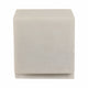 4" Slant Cut Geometric Cube Tabletop Decor Accent | White Marble