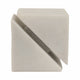 4" Slant Cut Geometric Cube Tabletop Decor Accent | White Marble