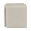 4" Slant Cut Geometric Cube Tabletop Decor Accent | White Marble
