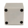 4" Slant Cut Geometric Cube Tabletop Decor Accent | White Marble