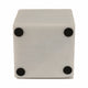 4" Slant Cut Geometric Cube Tabletop Decor Accent | White Marble