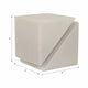 4" Slant Cut Geometric Cube Tabletop Decor Accent | White Marble