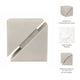 4" Slant Cut Geometric Cube Tabletop Decor Accent | White Marble
