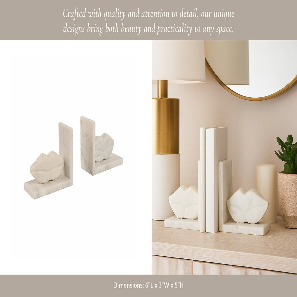 Half Dome Bookend Set of 2 | Textured Matte Tan Brown Travertine | 6"