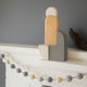 Decorative Sculpture | Abstract Geometric | Gray & Gold | Onyx & Marble