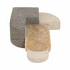 Decorative Sculpture | Abstract Geometric | Gray & Gold | Onyx & Marble