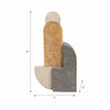 Decorative Sculpture | Abstract Geometric | Gray & Gold | Onyx & Marble