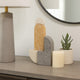 Decorative Sculpture | Abstract Geometric | Gray & Gold | Onyx & Marble