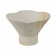 Decorative Pedestal Bowl w Subtle Wavy Rim | 9" | Tan Brown Sandstone