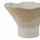 Decorative Pedestal Bowl w Subtle Wavy Rim | 9" | Tan Brown Sandstone