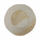 Decorative Pedestal Bowl w Subtle Wavy Rim | 9" | Tan Brown Sandstone