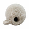 Slanted Amphora Vase with Ear Handles | Ivory Beige Ribbed Terracotta 18"