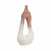 Floor Vase | Curvy Open Cut-Out Terracotta | Ivory Brown Finish | 36"