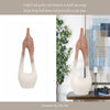Floor Vase | Curvy Open Cut-Out Terracotta | Ivory Brown Finish | 36"
