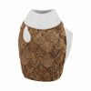 15" Handcrafted Woven Scale Terracotta Fish Vase | Ivory & Natural