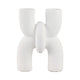 Dev Sculptural Vase | Geometric Chain Handcrafted Terracotta | 15" White
