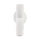 Dev Sculptural Vase | Geometric Chain Handcrafted Terracotta | 15" White