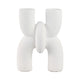 Dev Sculptural Vase | Geometric Chain Handcrafted Terracotta | 15" White