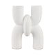 Dev Sculptural Vase | Geometric Chain Handcrafted Terracotta | 15" White