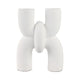 Dev Sculptural Vase | Geometric Chain Handcrafted Terracotta | 15" White