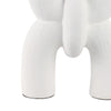 Dev Sculptural Vase | Geometric Chain Handcrafted Terracotta | 15" White