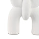 Dev Sculptural Vase | Geometric Chain Handcrafted Terracotta | 15" White