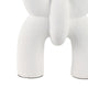 Dev Sculptural Vase | Geometric Chain Handcrafted Terracotta | 15" White