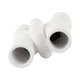 Dev Sculptural Vase | Geometric Chain Handcrafted Terracotta | 15" White