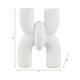 Dev Sculptural Vase | Geometric Chain Handcrafted Terracotta | 15" White