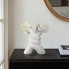 Dev Sculptural Vase | Twisted X Handcrafted Terracotta | 14" White