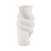 Dev Sculptural Vase | Twisted X Handcrafted Terracotta | 14" White