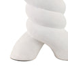 Dev Sculptural Vase | Twisted X Handcrafted Terracotta | 14" White